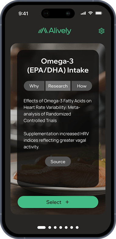 Alively app - Omega-3 solution